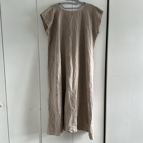 Handmade 100% linen slip on tunic dress - Picture 3 of 14